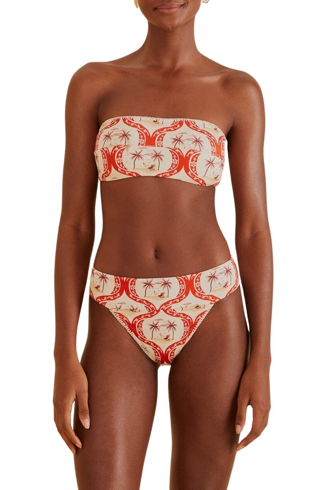 Haut de bikini bandeau Summer Beach - Rouge