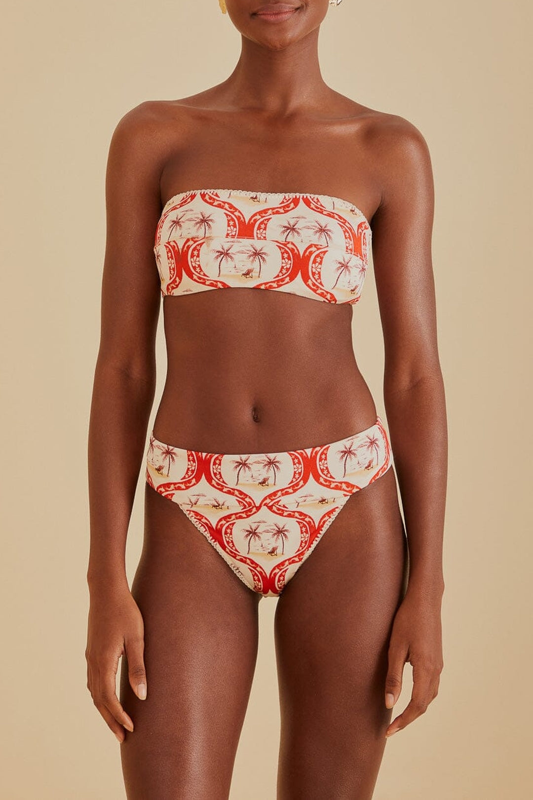 Haut de bikini bandeau Summer Beach - Rouge