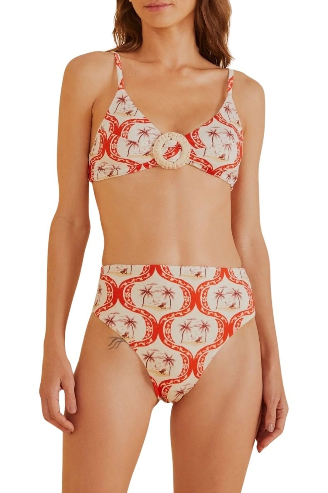 Haut de bikini triangle Summer Beach - Rouge