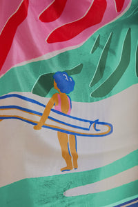 Paréo Carioca à motifs - Blanc