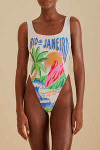 MEDIA OFF LINE_Maillot de bain une pièce Carioca - Blanc