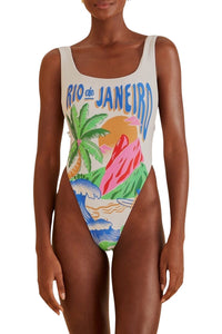 MEDIA OFF LINE_Maillot de bain une pièce Carioca - Blanc