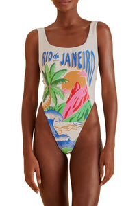 BADVIEW_DJV_Carioca Posters Off White Beachwear - Carioca Posters Off White