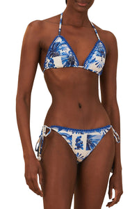 Haut de bikini triangle Garden - Bleu