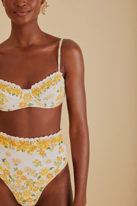 Bas de bikini taille haute Azaleia - Jaune