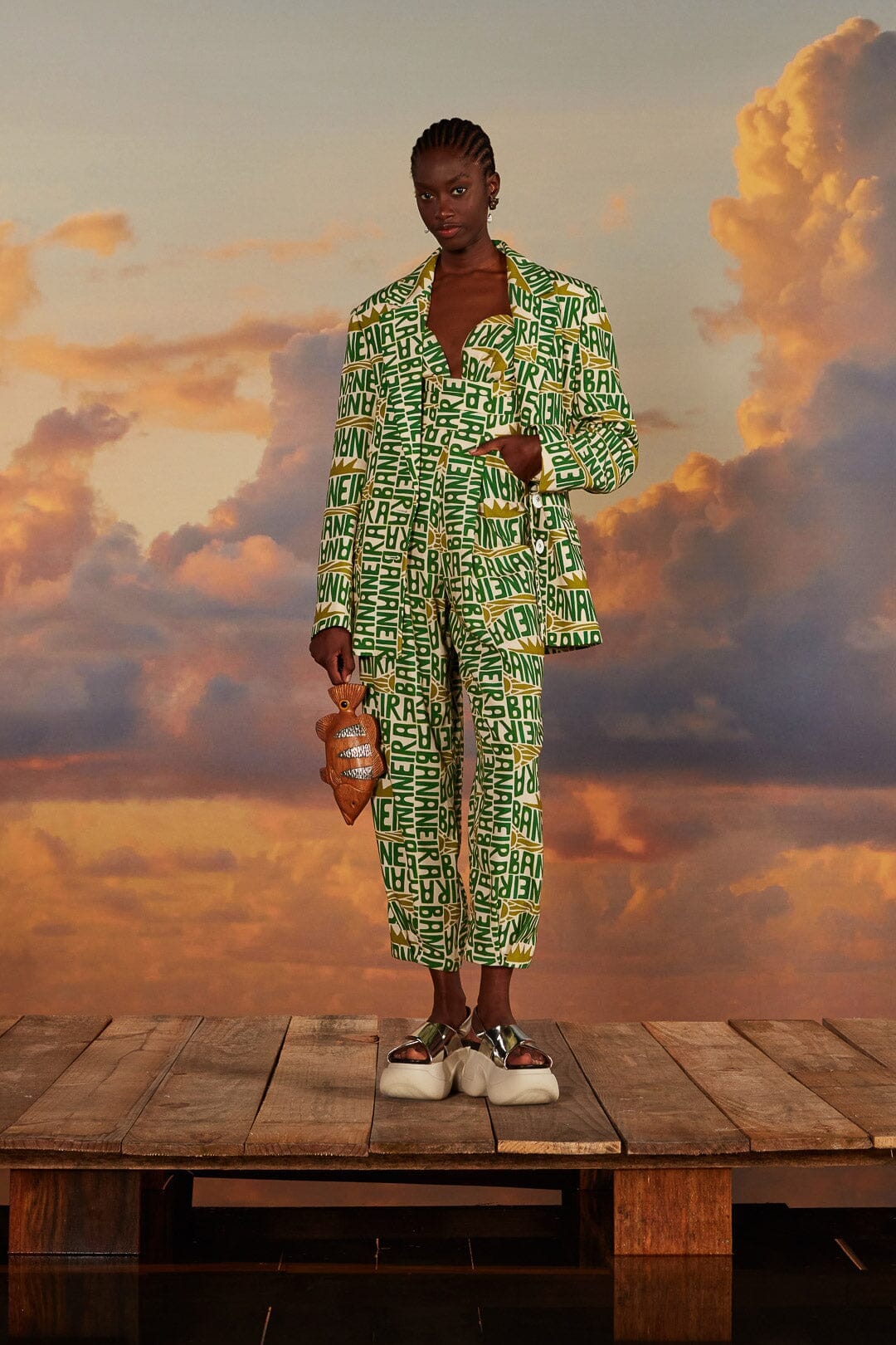 NEW_Banana Typography Off-White Robes longues - Banana Typography Off-White