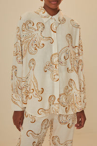 Off White Octopus Fun Chemise - Off White Octopus Fun