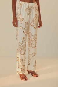 NEW_Off White Octopus Fun Pantalons - Off White Octopus Fun