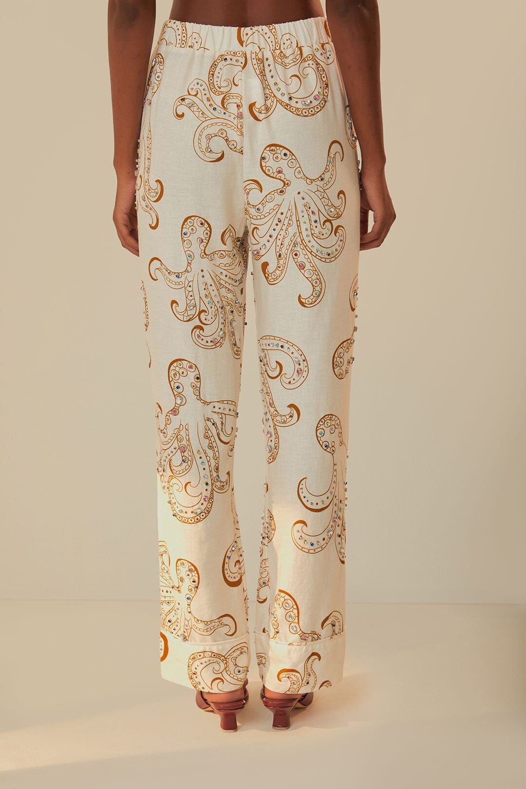 NEW_Off White Octopus Fun Pantalons - Off White Octopus Fun