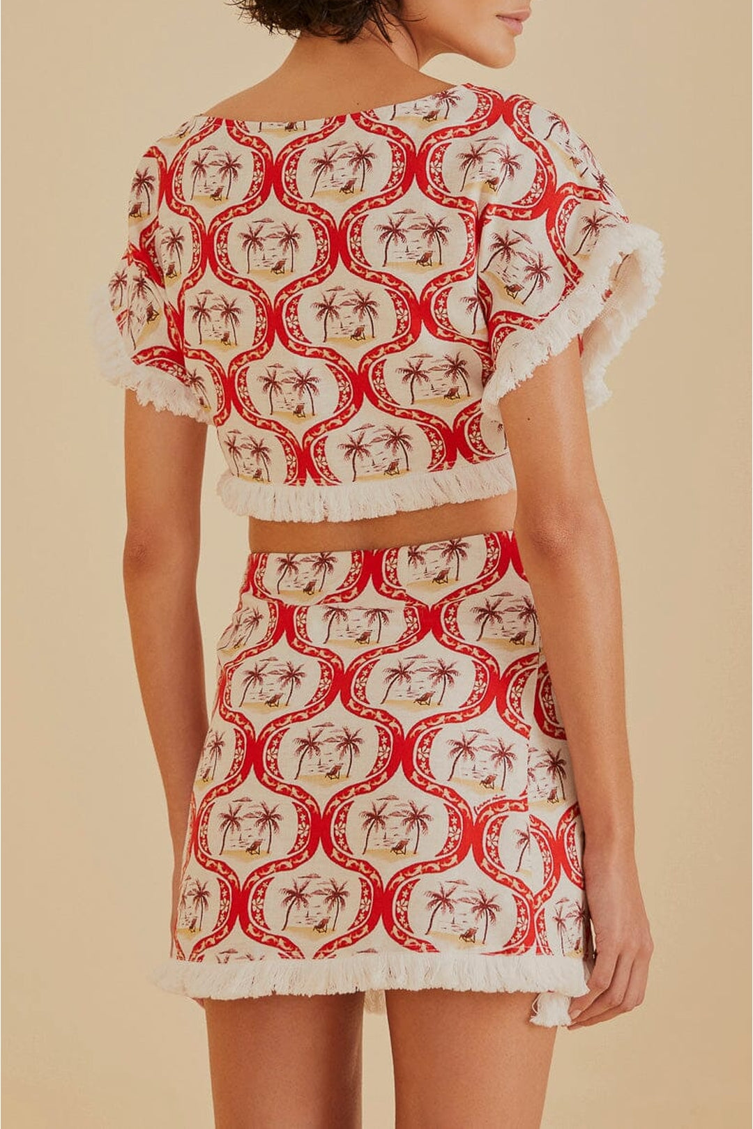 MEDIA OFF LINE_Blouse Summer Beach en lin - Rouge
