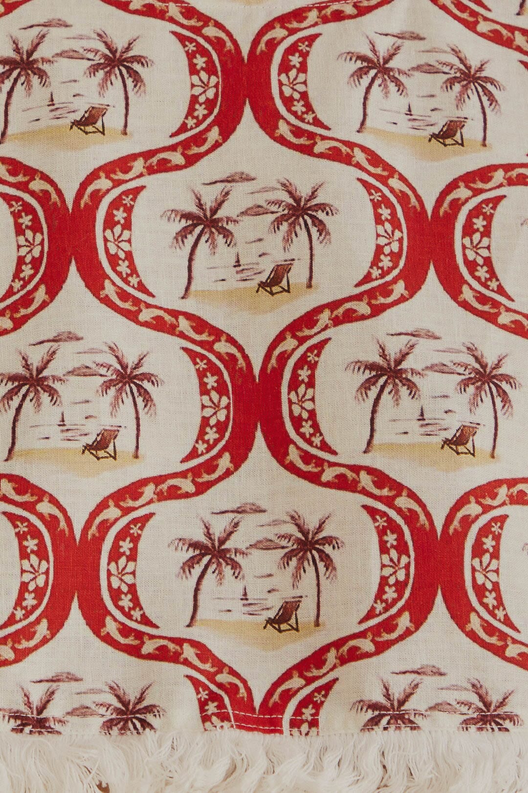 MEDIA OFF LINE_Blouse Summer Beach en lin - Rouge