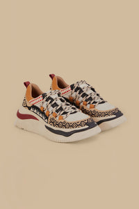 Apolo patterned trainers - White