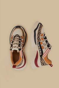Apolo patterned trainers - White