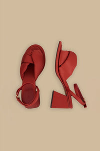 Sandales hautes Rust Puffer - Rouge