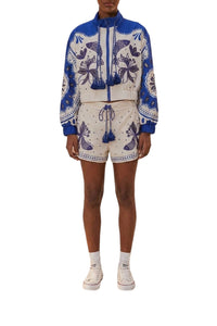 Veste coupe-vent brodé Artensanal - Bleu