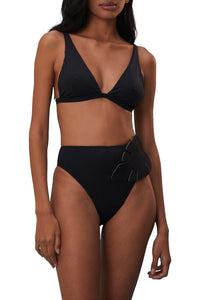 Bas de bikini taille haute - Noir