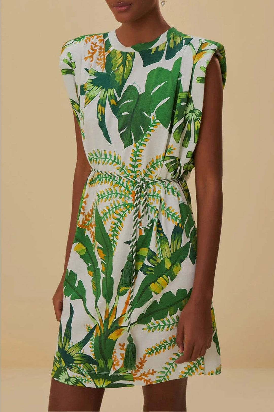 DJV_Tropical Forest Off White Robes courtes - Tropical Forest Off White