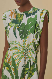 DJV_Tropical Forest Off White Robes courtes - Tropical Forest Off White