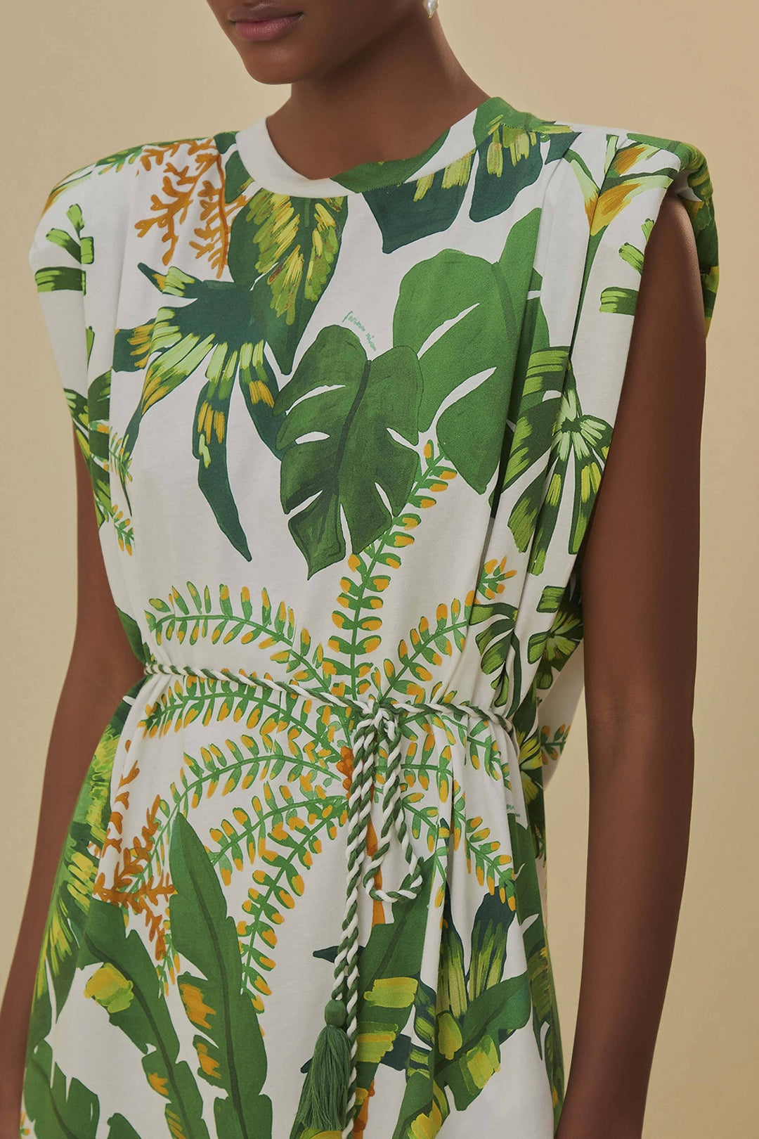 DJV_Tropical Forest Off White Robes courtes - Tropical Forest Off White