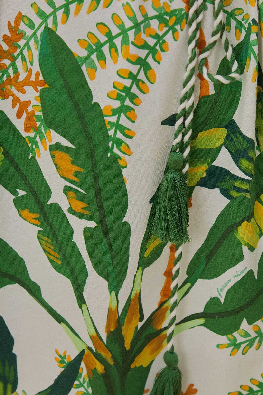 DJV_Tropical Forest Off White Robes courtes - Tropical Forest Off White