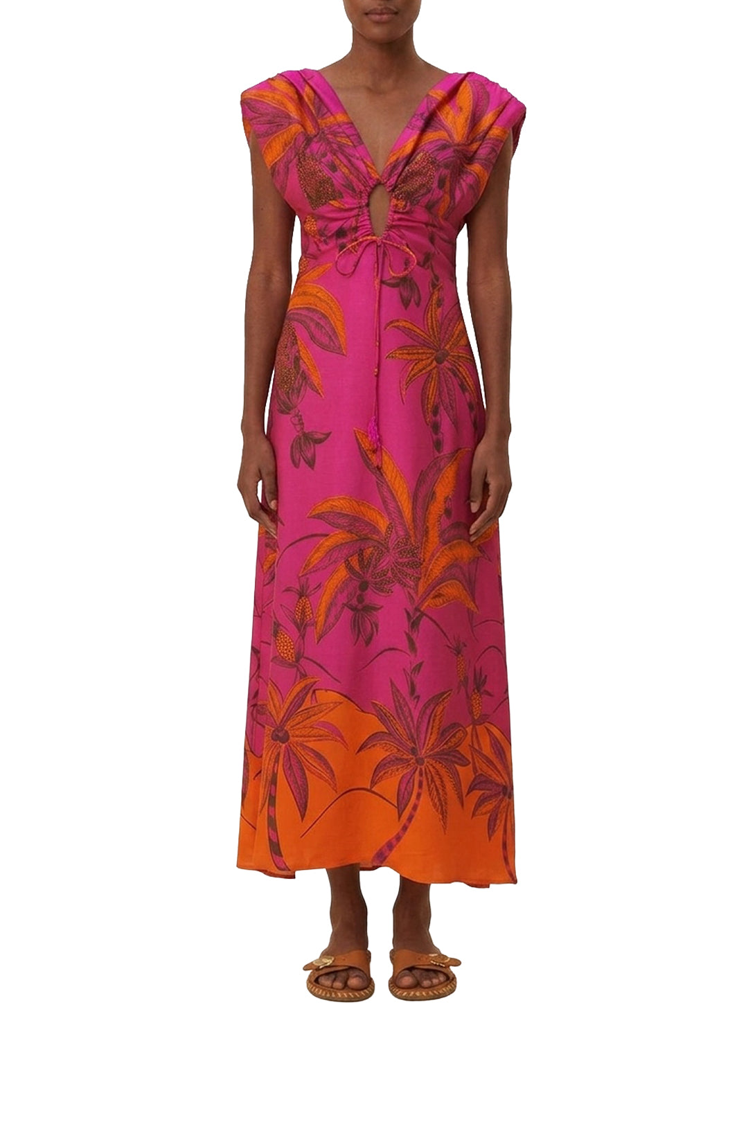 Robe midi Beach Forest - Rose