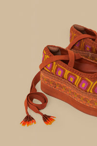 MEDIA OFF LINE_Espadrilles à plateforme - Marron