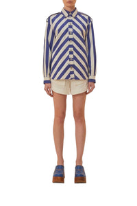 Blue And White Chemise - Blue And White