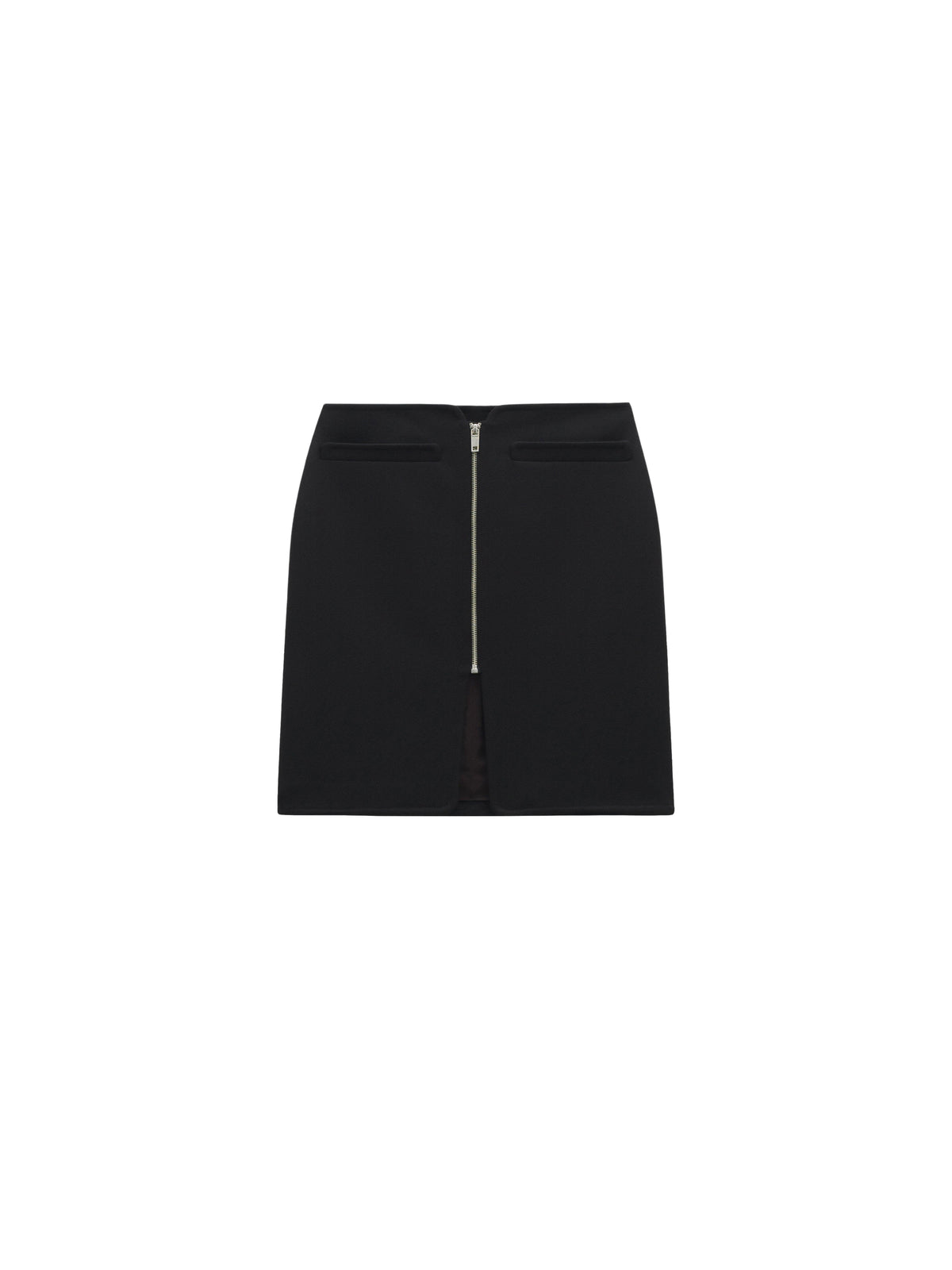 Jupe longue hirondelle en laine - Black