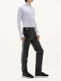 Pantalon 5 poches en vinyle - Black