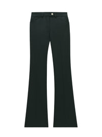 Pantalon bootcut 70's retro en sergé - Vert Fonce