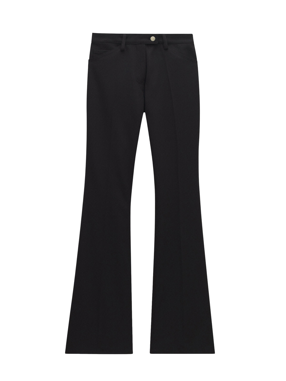 Pantalon bootcut 70's retro en sergé - Black