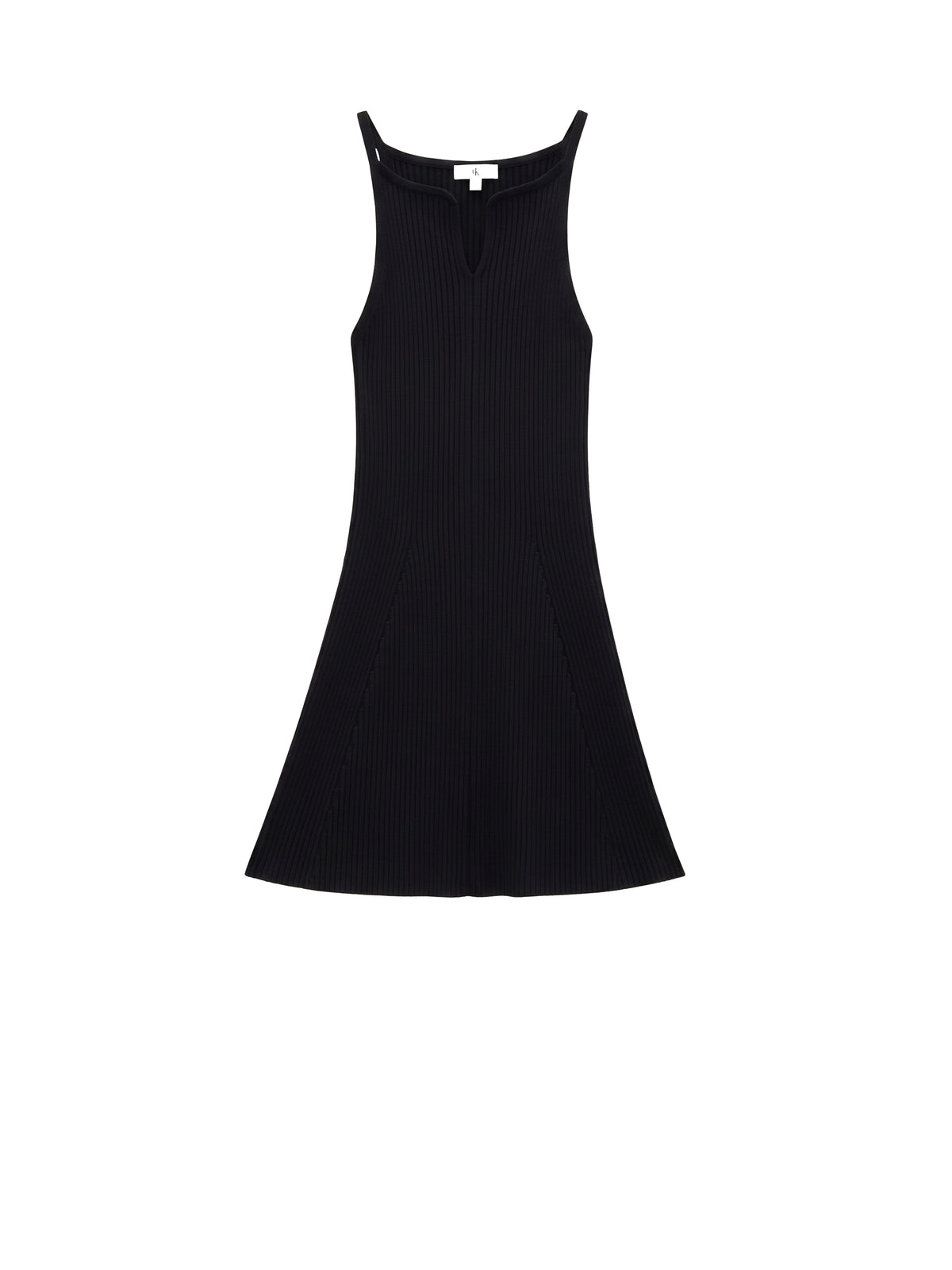 Robe courte en maille côtelé - Black