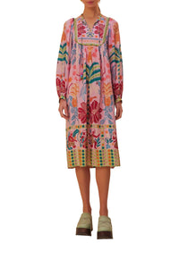 DJV_Fruits Queen Scarf Pink Robes midi - Fruits Queen Scarf Pink