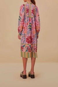 DJV_Fruits Queen Scarf Pink Robes midi - Fruits Queen Scarf Pink