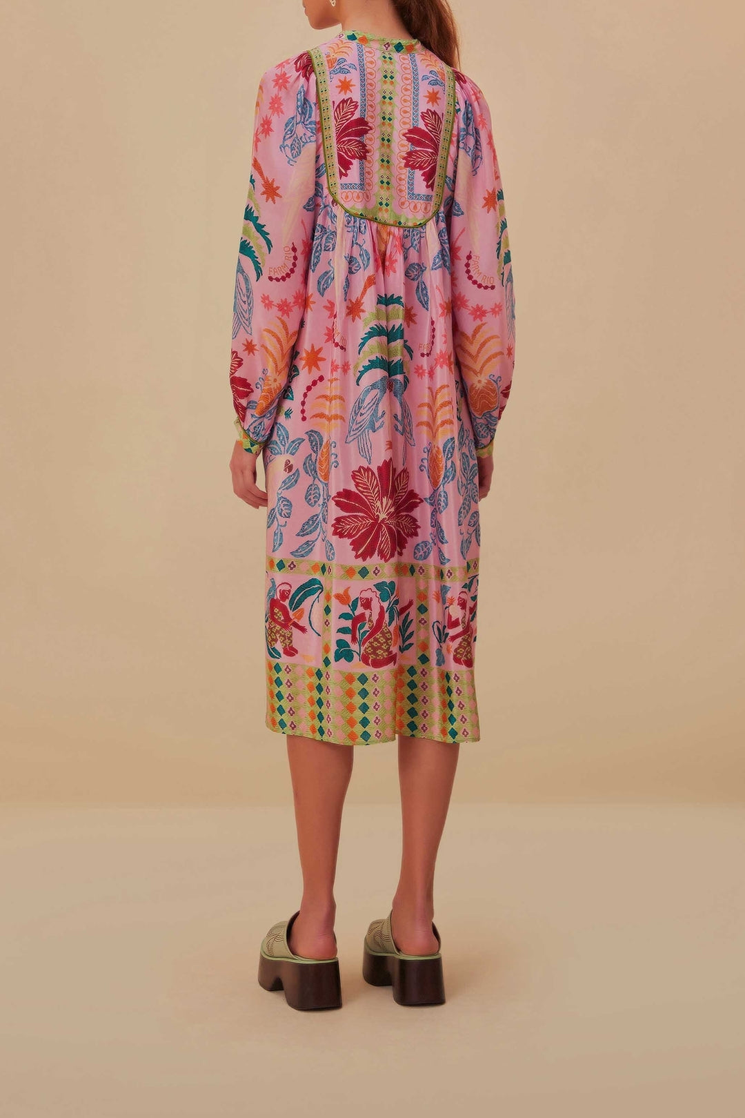 DJV_Fruits Queen Scarf Pink Robes midi - Fruits Queen Scarf Pink