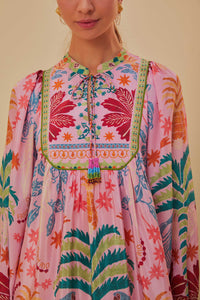 DJV_Fruits Queen Scarf Pink Robes midi - Fruits Queen Scarf Pink