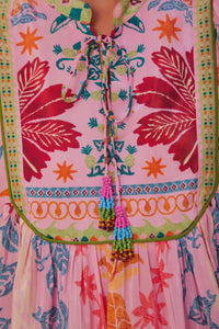DJV_Fruits Queen Scarf Pink Robes midi - Fruits Queen Scarf Pink
