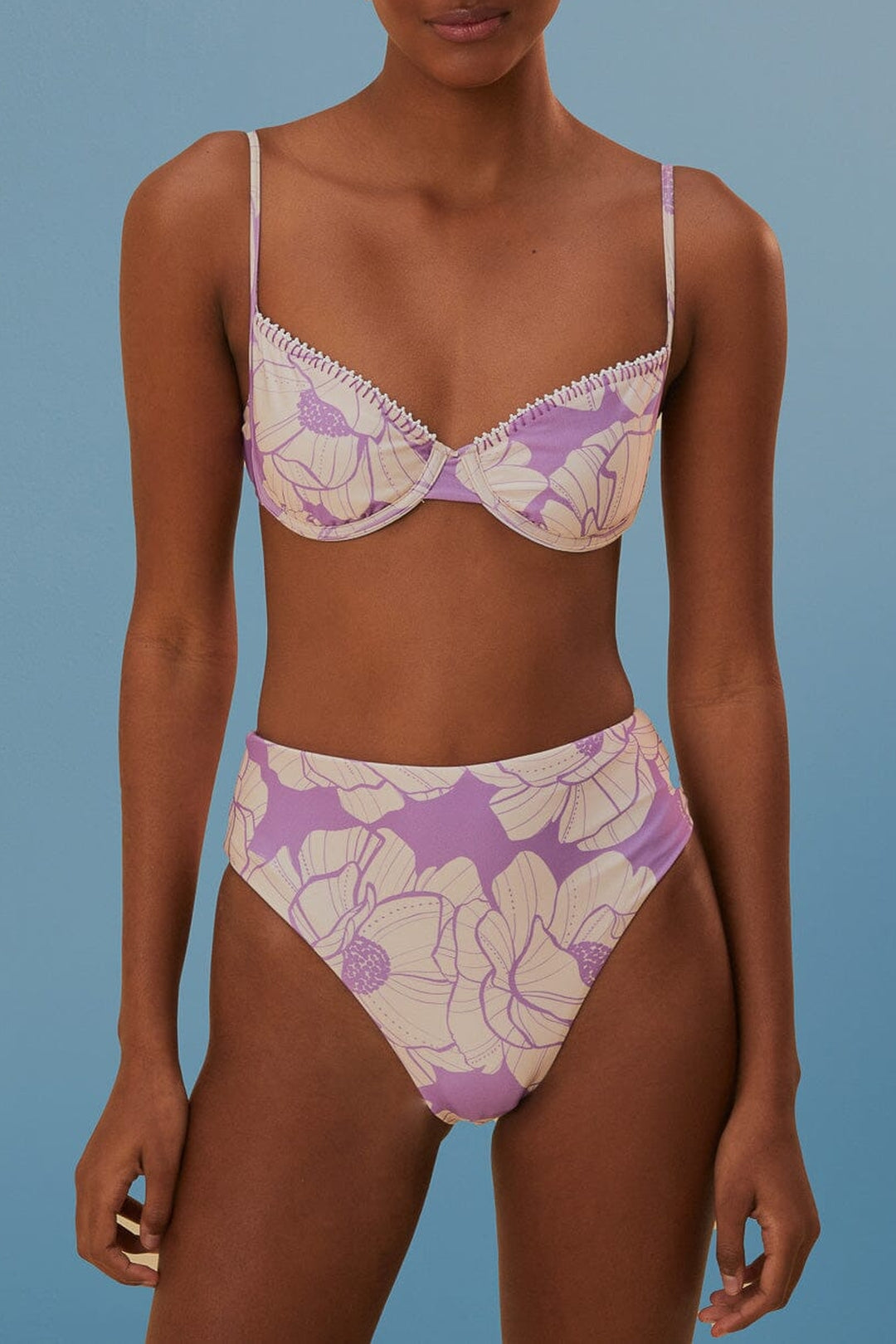 MEDIA OFF LINE_Haut de bikini Paula Floral - Violet