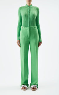 Fluorescent Green / Pantalon Vesta en laine - Fluorescent Green