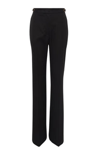 Vesta Pant en noir double face crêpe