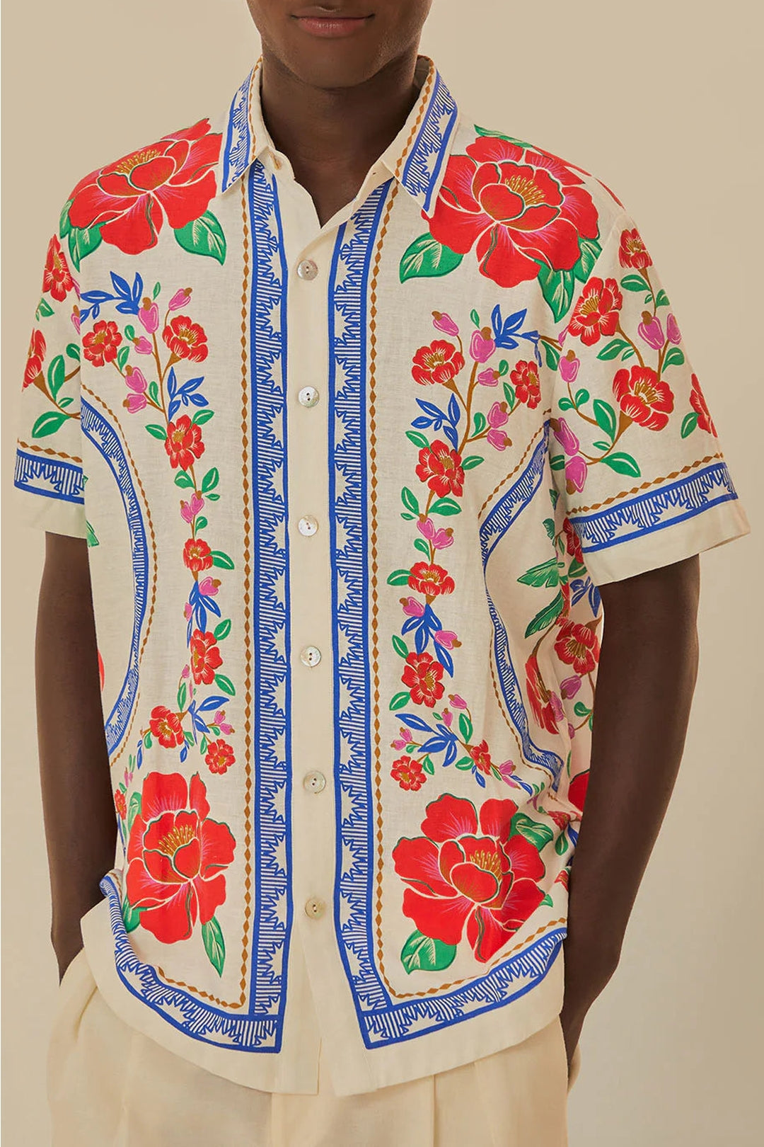 DJV_Flowers Off White Chemises & Blouses - Flowers Off White