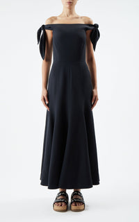Black / Robe Eda en soie - Black