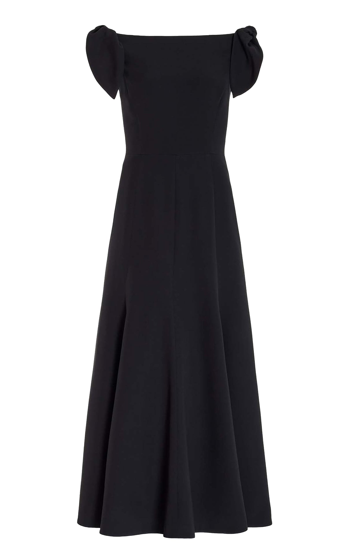 Eda Dress en noir soie laine cady