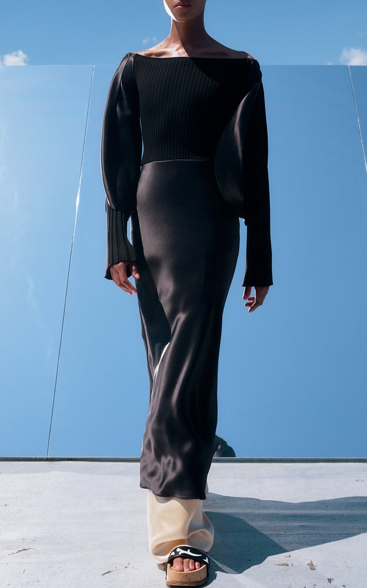 Black / Robe Gilman en soie - Black