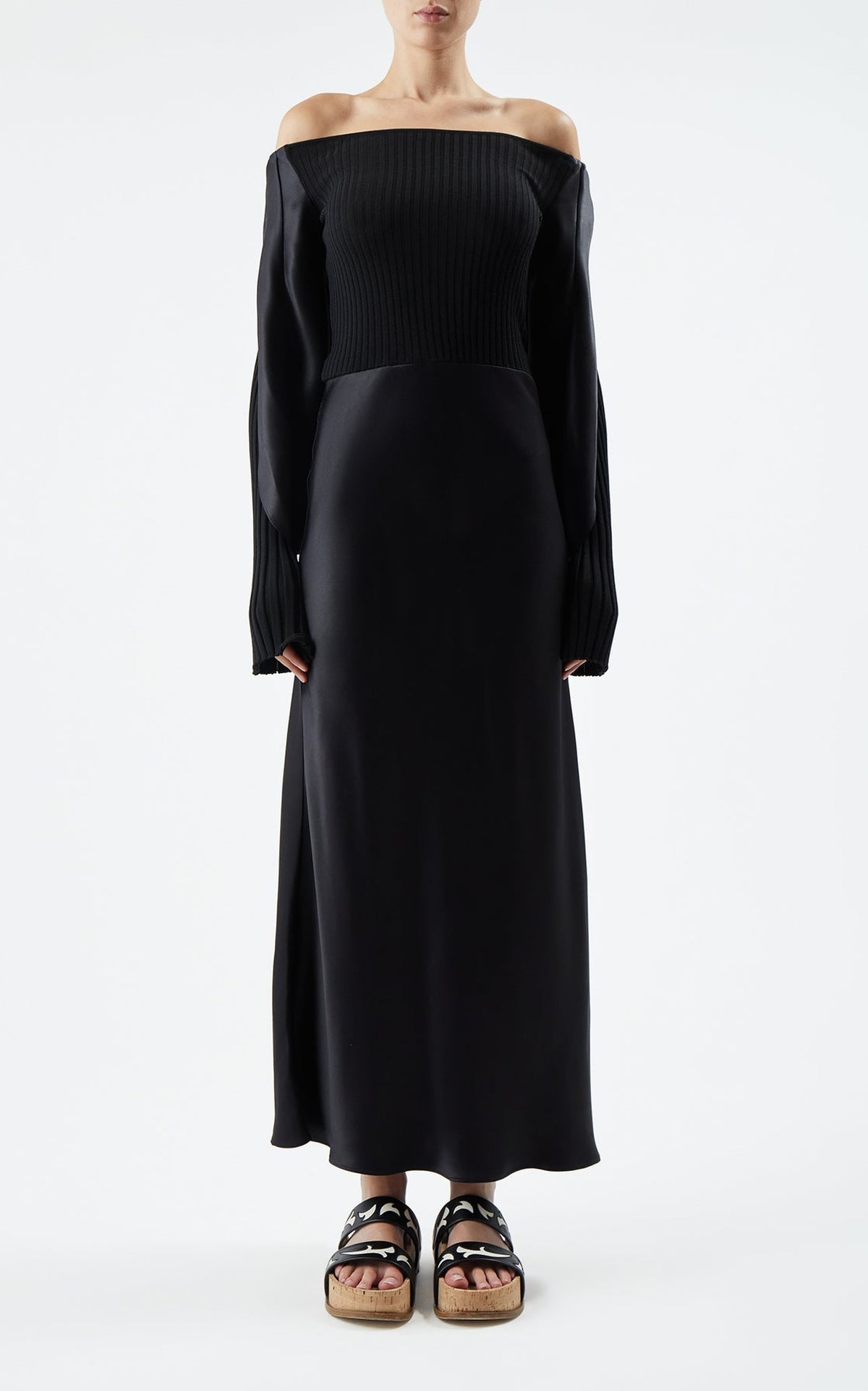 Black / Robe Gilman en soie - Black