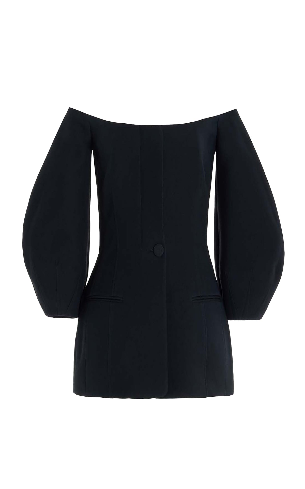 Sawyer Jacket en noir structured laine soie cady