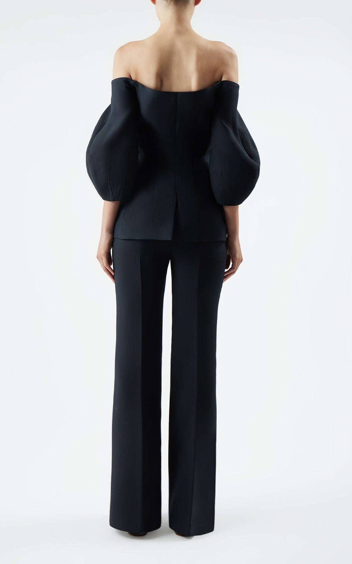 Sawyer Jacket en noir structured laine soie cady