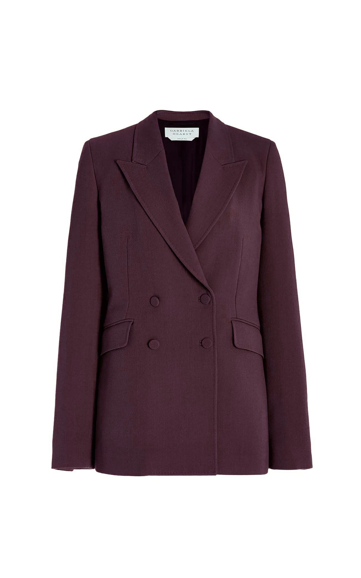 Stephanie Blazer en bordeaux profond sponge laine crêpe