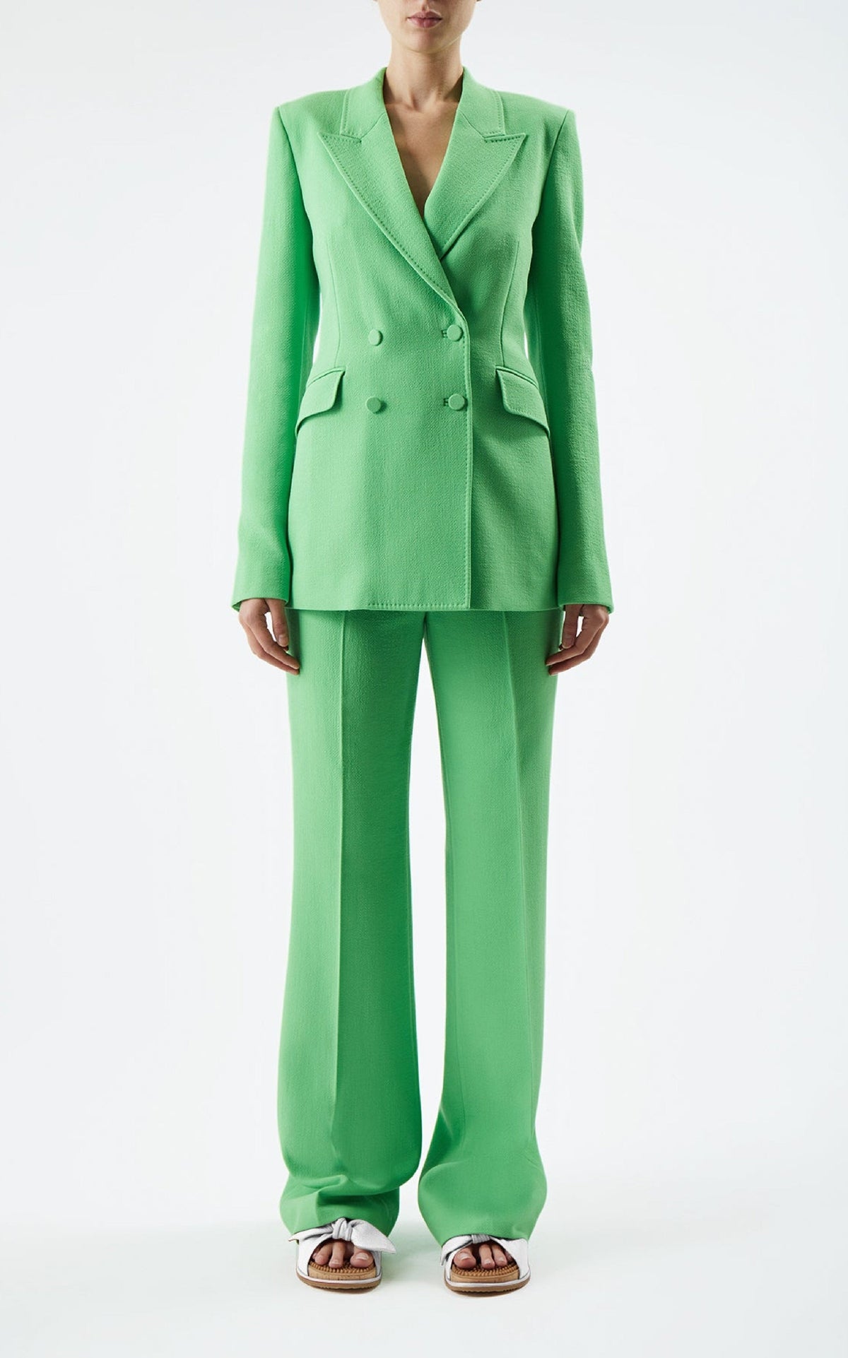 Fluorescent Green / Veste blazer Stephanie en laine - Fluorescent Green