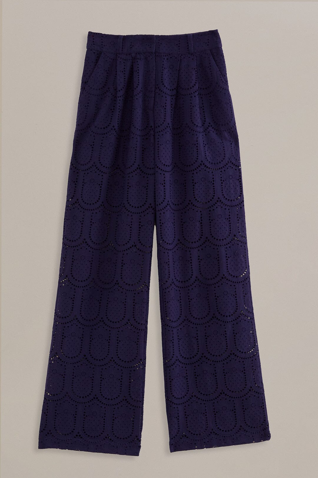 Pantalon à motif Ananas en coton - Bleu